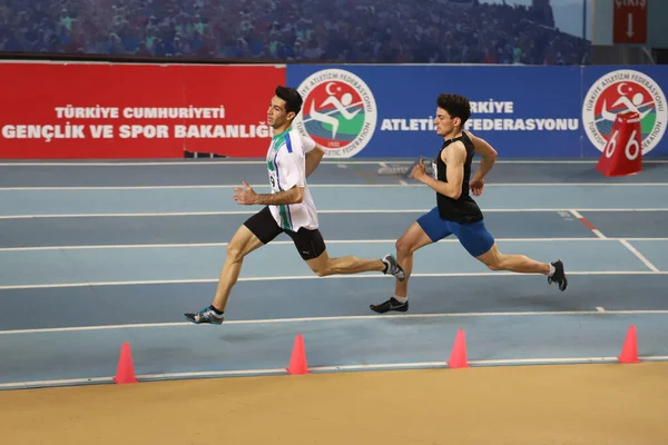 Istanbul Turkey Mart 2021 Türkiye Atletizm Federasyonu Salon Atletizm Şampiyonası — Stok fotoğraf