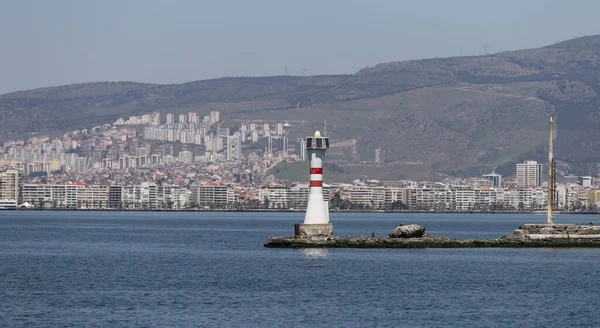 Lighthouse Gulf Izmir Izmir City Turkey — Stok fotoğraf