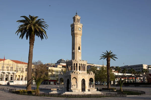 Izmir Clock Tower Konak Square Izmir City Turkey — Stock Photo, Image