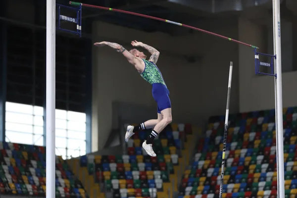 Istanbul Turquia Março 2021 Pólo Atleta Indefinido Abaulando Durante Campeonato — Fotografia de Stock