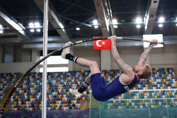 Istanbul Turquia Março 2021 Pólo Atleta Indefinido Abaulando Durante Campeonato — Fotografia de Stock