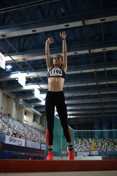 Istanbul Türkei März 2021 Undefiniertes Kugelstoßen Bei Den Kombinierten Leichtathletik — Stockfoto