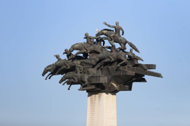 Tree of the Republic Statue in Gundogdu Square, Izmir City, Turkey