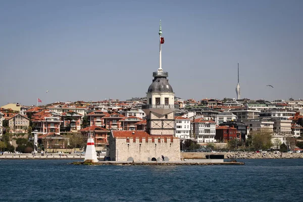 Девичья Башня Проливе Босфор Стамбул Турция — стоковое фото