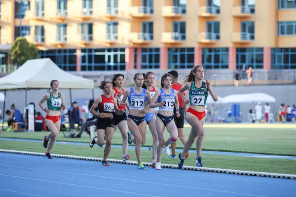 Istanbul Turquía Junio 2021 Atletas Corriendo Durante Campeonato Balcánico Atletismo —  Fotos de Stock