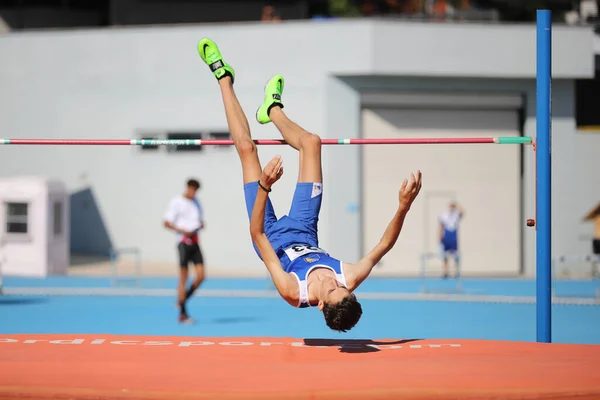 Istanbul Turkey Juni 2021 Ongedefinieerd Hoogspringen Tijdens Balkan U20 Kampioenschappen — Stockfoto