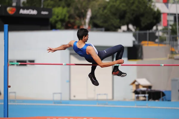 Istanbul Turkey June 2021 Undefined Athlete High Jumping Balkan U20 — Stock Photo, Image
