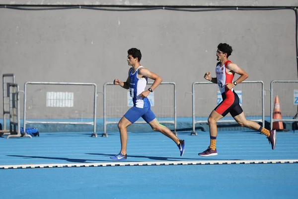 Istanbul Turquia Junho 2021 Atletas Que Correm Durante Campeonatos Atletismo — Fotografia de Stock