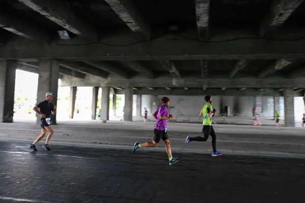 Istanbul Turkey April 2021 Athletes Running Istanbul Half Marathon Old — Stock Photo, Image