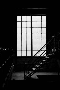 Siyah-Beyaz Eski ve Metalik Merdivenler