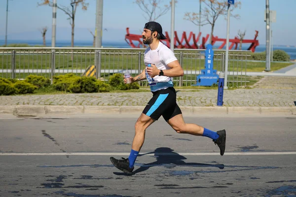 Izmir Turquia Abril 2021 Atleta Correndo Maratona Izmir — Fotografia de Stock