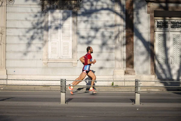 Izmir Turquie Avril 2021 Athlète Marathon Course Izmir — Photo