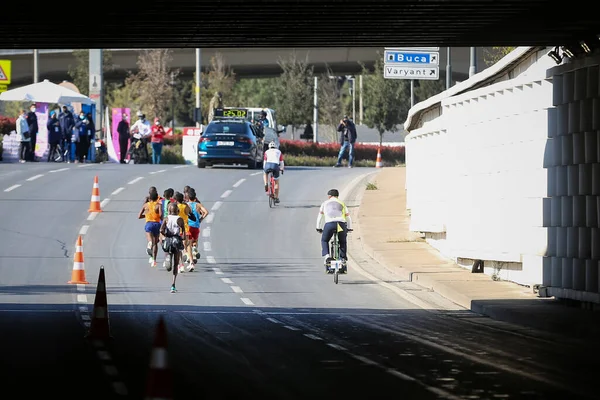 Izmir Turkey April 2021 Athletes Running Marathon Izmir — Stock Photo, Image