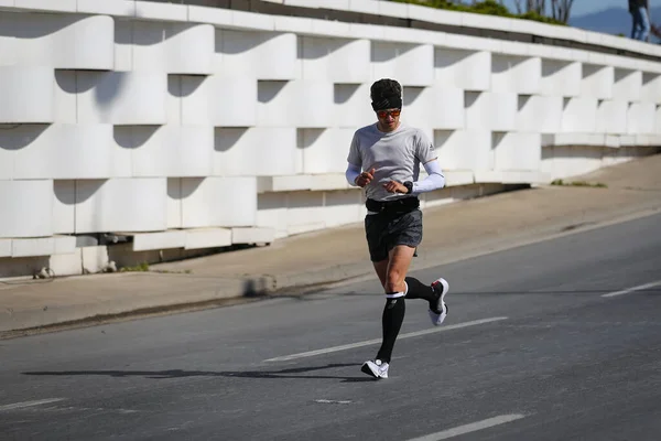 Izmir Turquia Abril 2021 Atleta Correndo Maratona Izmir — Fotografia de Stock