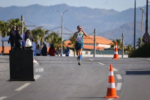 Izmir Turquía Abril 2021 Atleta Corriendo Maratón Izmir —  Fotos de Stock