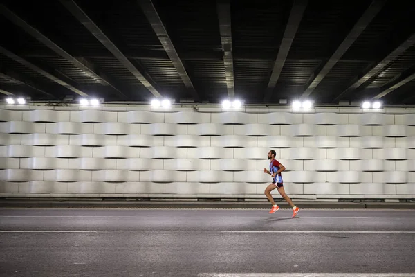 Izmir Turquie Avril 2021 Athlète Marathon Course Izmir — Photo