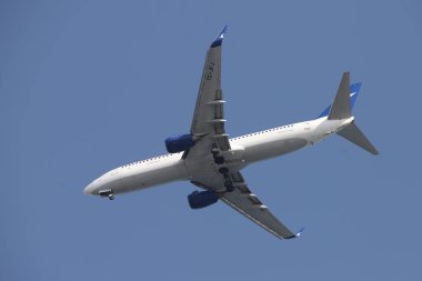 ISTANBUL, TURKEY - 24 Mayıs 2021: AnadoluJet Havayolları Boeing 737-8F2 (CN 29772) İstanbul Sabiha Gokcen Havalimanı 'na indi.