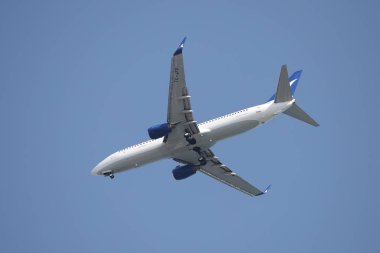 ISTANBUL, TURKEY - 24 Mayıs 2021: AnadoluJet Havayolları Boeing 737-8F2 (CN 29778) İstanbul Sabiha Gokcen Havalimanı 'na indi.