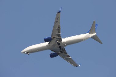 ISTANBUL, TURKEY - 24 Mayıs 2021: AnadoluJet Havayolları Boeing 737-8AS (CN 40316) İstanbul Sabiha Gokcen Havalimanı 'na indi.