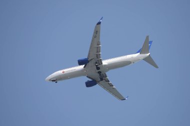 ISTANBUL, TURKEY - 24 Mayıs 2021: AnadoluJet Havayolları Boeing 737-8F2 (CN 35743) İstanbul Sabiha Gokcen Havalimanı 'na indi.