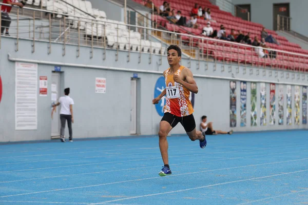 Istanbul Turkey June 2021 Undefined Athlete Running Turkish Athletic Federation — Stock Photo, Image