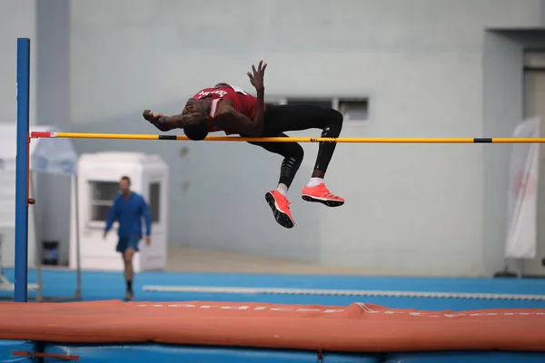 Istanbul Turquia Junho 2021 Atleta Indefinido Salto Altura Durante Federação — Fotografia de Stock