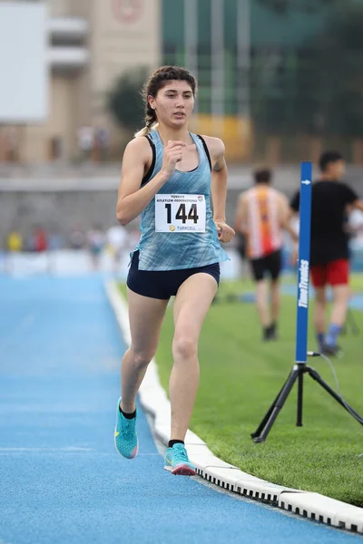 Istanbul Turquía Junio 2021 Atleta Indefinido Corriendo Durante Federación Turca — Foto de Stock