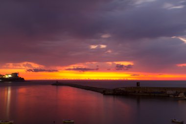 zonguldak bağlantı noktası üzerinden günbatımı