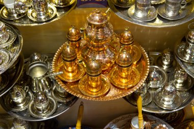 Bakır çay takımı