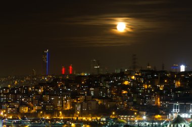 pierre loti Tepesi'nden istanbul 'un gece görünümü