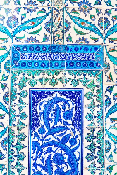 Azulejos azuis artesanais de Topkapi Palace — Fotografia de Stock