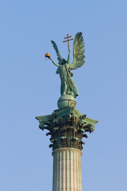 Başmelek gabriel heykel kahramanlar Meydanı, Budapeşte