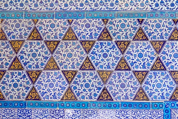 Handmade Blue Tiles from Topkapi Palace — Stock Photo, Image