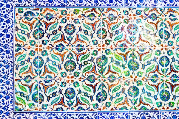 Handmade Blue Tiles from Topkapi Palace — Stock Photo, Image