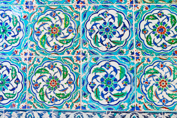 Голубая плитка ручной работы из дворца Топкапы
