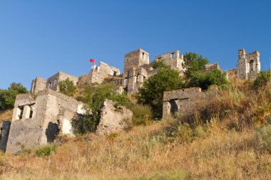 Ruins of Kayakoy, Fethiye clipart
