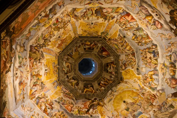 Fresco inside Florence Cathedral, Italt — Stock Photo, Image