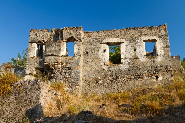 Zniszczony dom z Kayaköy, fethiye — Zdjęcie stockowe