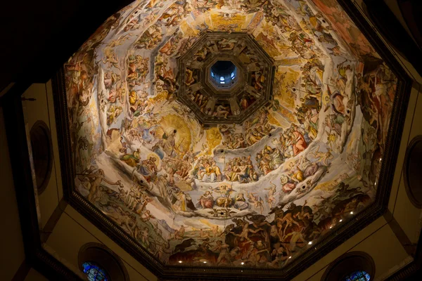 Fresco inside Florence Cathedral, Italt — Stock Photo, Image