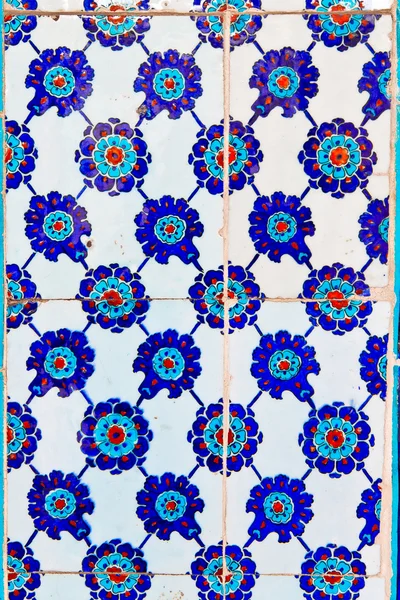 Telha azul turca artesanal — Fotografia de Stock