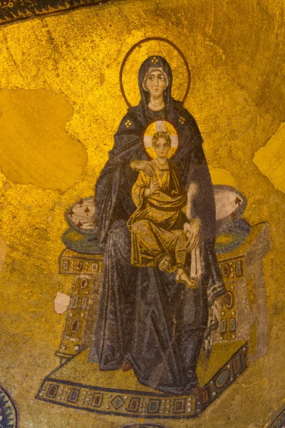 Mozaicul Maicii Domnului, Hagia Sophia — Fotografie, imagine de stoc
