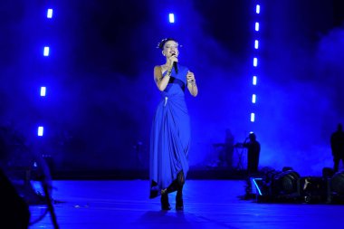 İSTANBUL, TÜRKİYE - Ağustos 03, 2025: İstanbul 'daki Melike Şahin Konseri