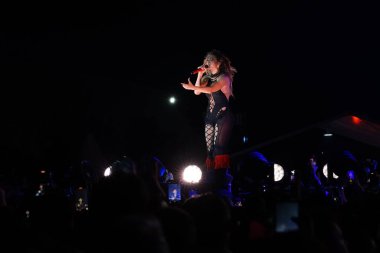 İSTANBUL, TÜRKİYE - Ağustos 05, 2025: Jennifer Lopez İstanbul 'daki Istfest Konseri
