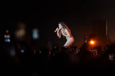 İSTANBUL, TÜRKİYE - Ağustos 05, 2025: Jennifer Lopez İstanbul 'daki Istfest Konseri