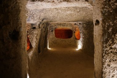 NEVSEHIR, TURKIYE - 09 Ağustos 2025: Kaymakli Yeraltı Kenti