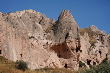Zelve Valley 'deki Kaya oluşumları, Nevsehir Şehri, Türkiye