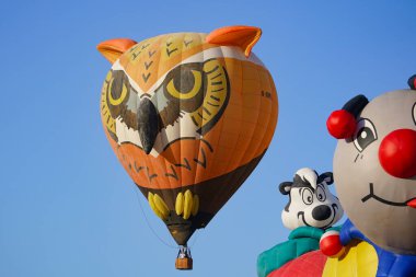 NEVSEHIR, TURKIYE - 10 Ağustos 2025: Kapadokya Balon Festivali sırasında Sıcak Hava Balonu