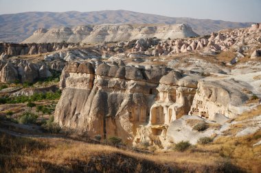 Cavusin Village, Kapadokya 'daki Gül Vadisi, Nevsehir Şehri, Türkiye