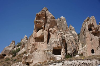Goreme 'deki Kaya oluşumları, Nevsehir Şehri, Türkiye