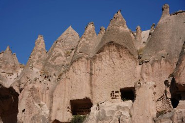 Zelve Valley 'deki Kaya oluşumları, Nevsehir Şehri, Türkiye